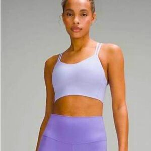 Lululemon Like A Cloud Ribbed Longline Bra Lavender 4